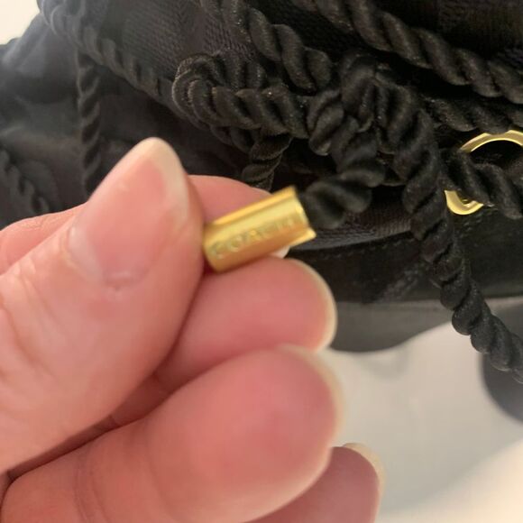 Coach Maisy Black Signature C Lace Up Wedge Boots size 8B - Picture 7 of 12